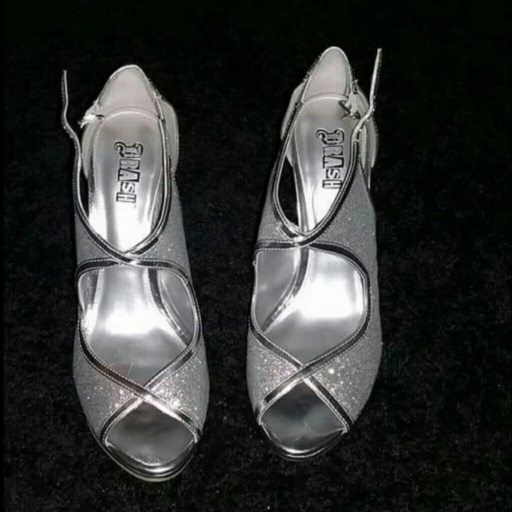 Silver high heels